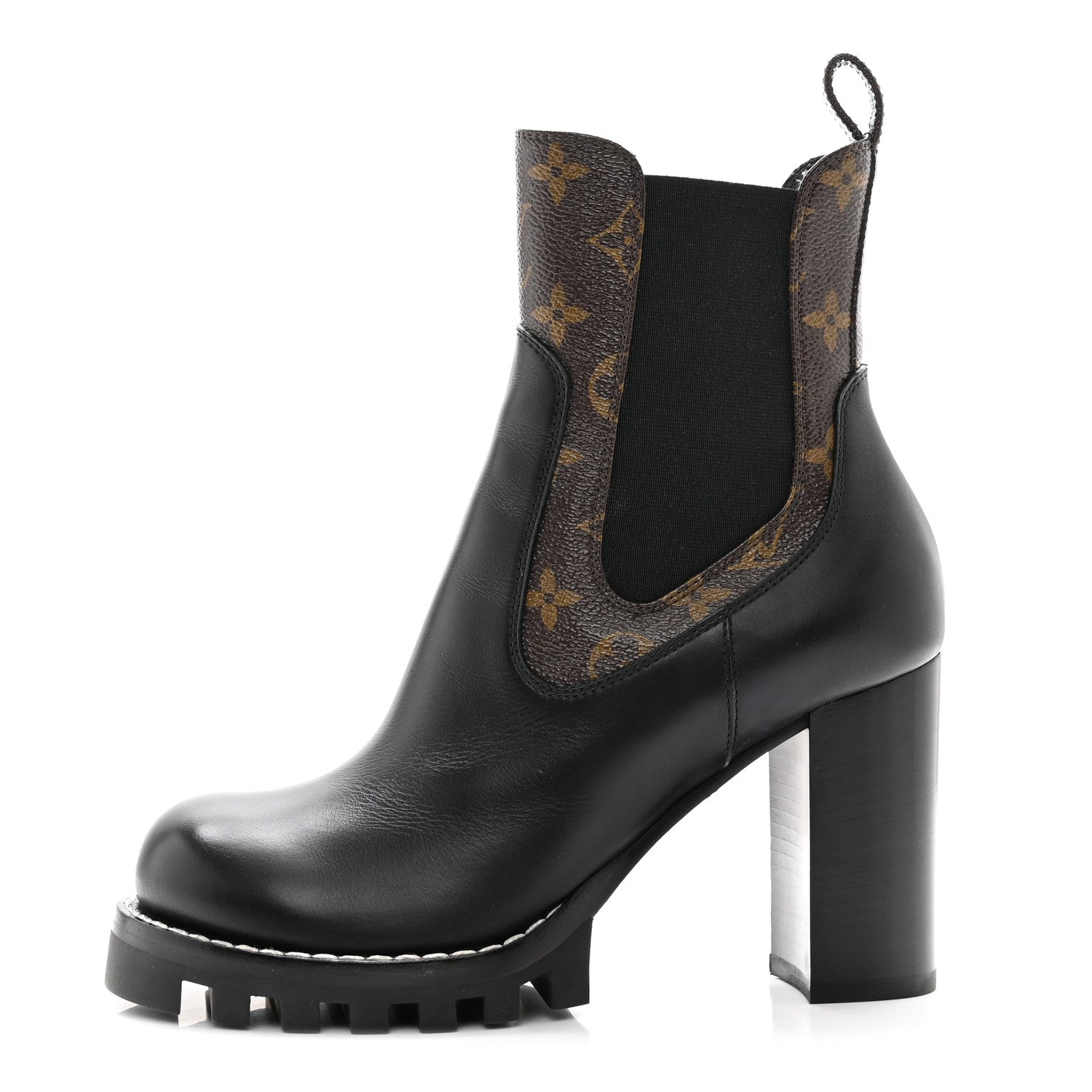 Louis Vuitton Calfskin Monogram Star Trail Ankle Boots 38.5 Black 1 of 9