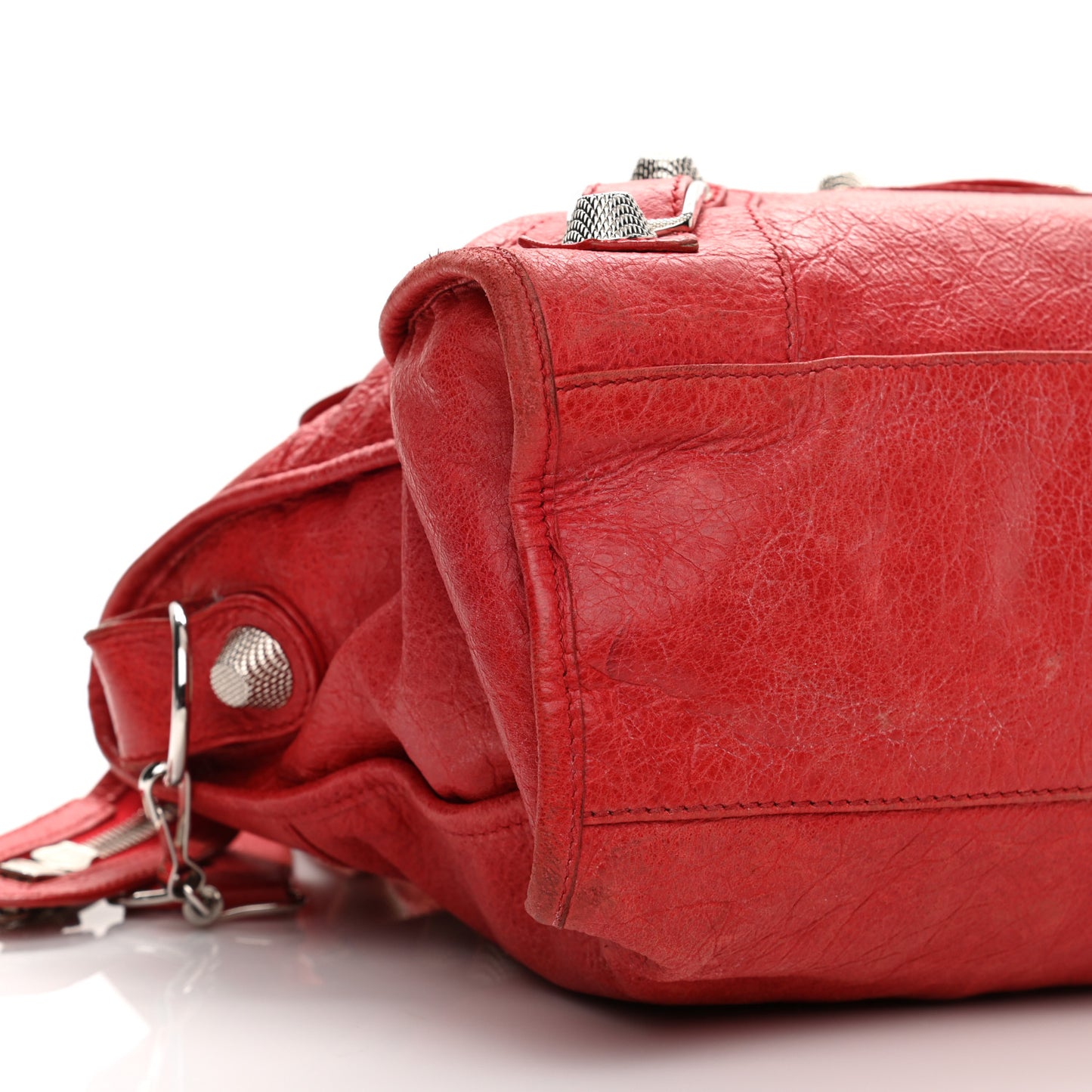 Agneau Giant 21 Silver Hardware City Rouge Coquelicot
