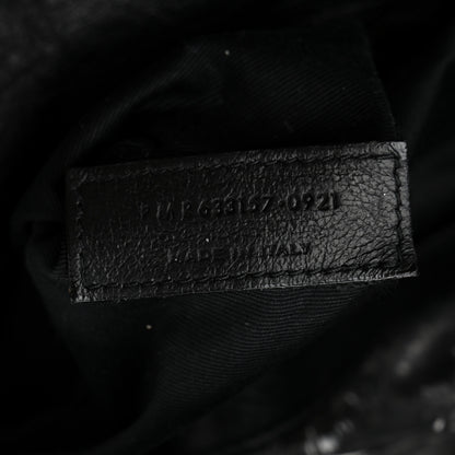 Saint Laurent Crinkled Calfskin Matelasse Monogram Large Niki Chain Satchel Black 8 of 11
