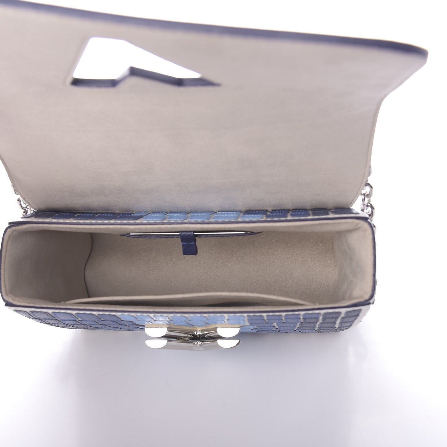 Epi Savane Twist Shoulder Bag MM Blue