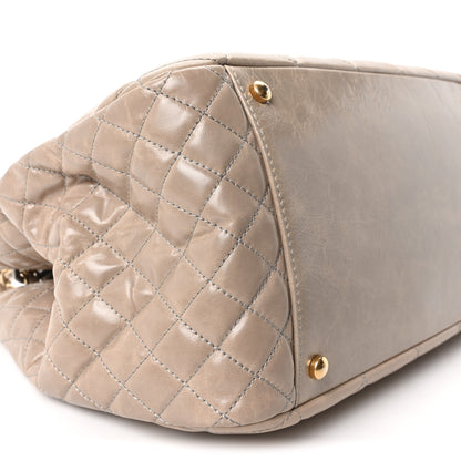 Chanel Glazed Calfskin Quilted Large Daily Walk Flap Beige 9 of 10