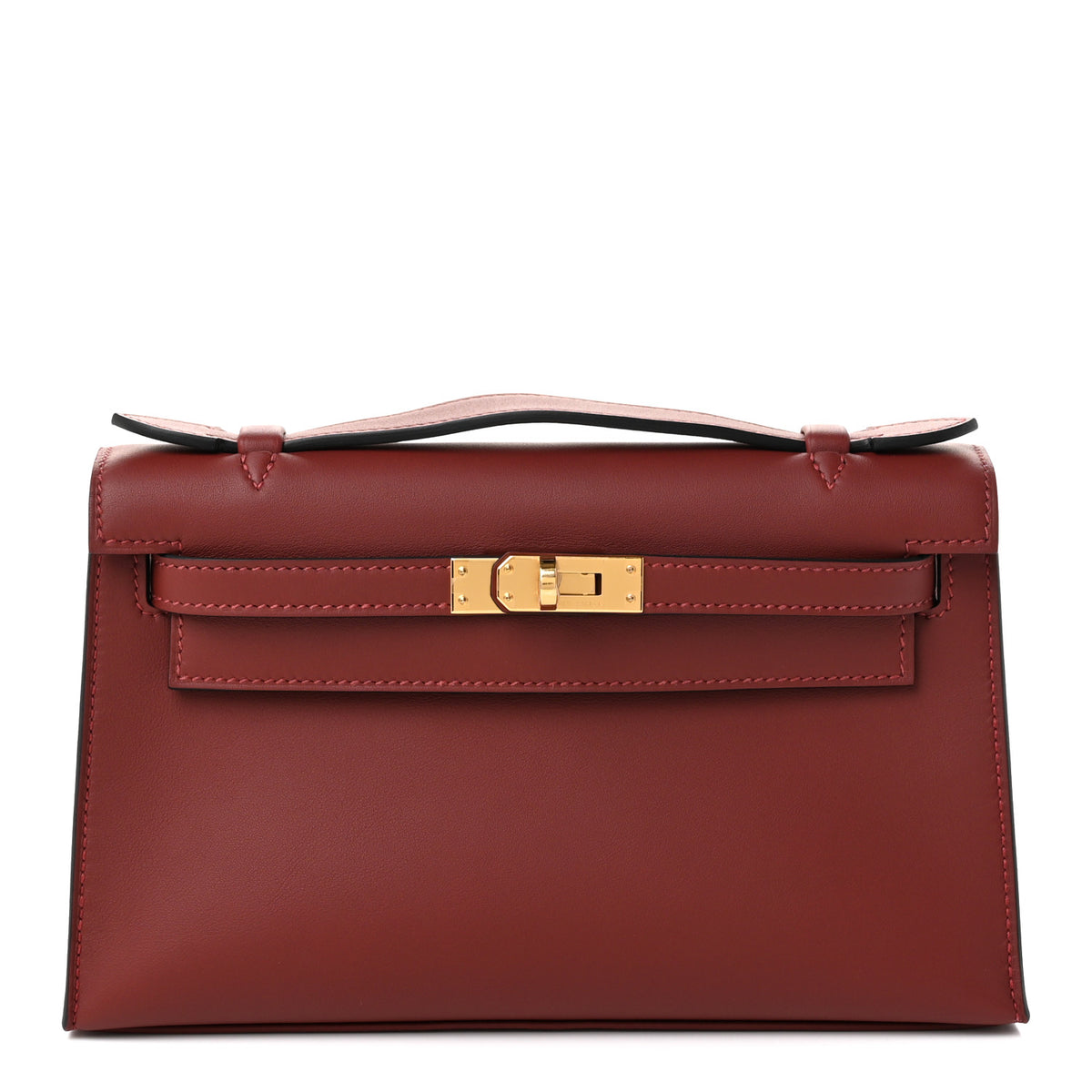 Hermes Swift Kelly Pochette Clutch Rouge H 1 of 10