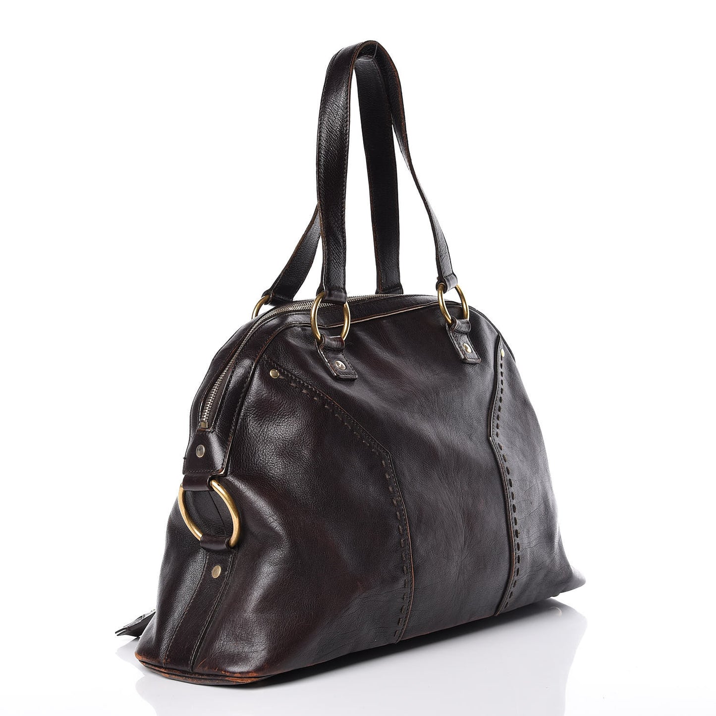 Calfskin Large Muse Dark Brown