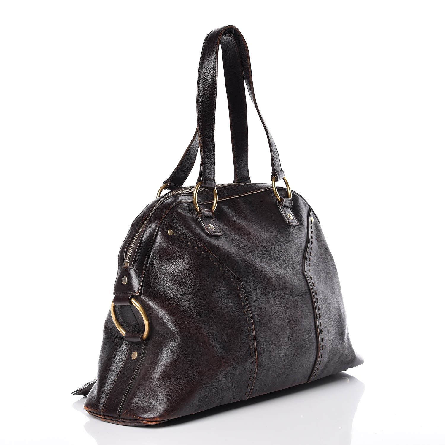 Saint Laurent Calfskin Large Muse Dark Brown 3 of 30