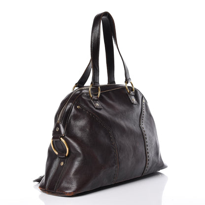 Saint Laurent Calfskin Large Muse Dark Brown 3 of 30