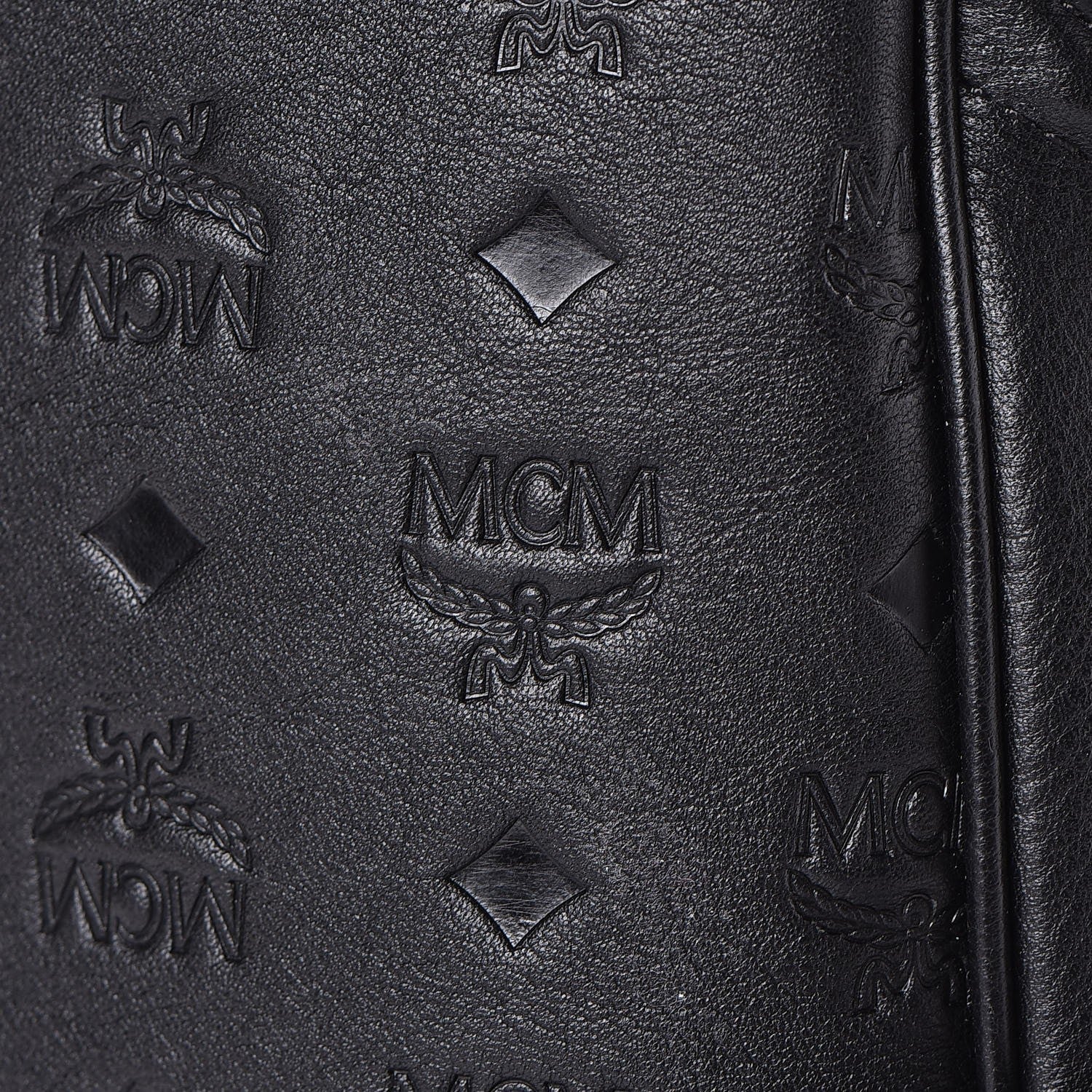 MCM Calfskin Ottomar Monogram Duke Backpack Black 17 of 19