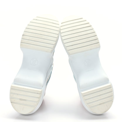 Louis Vuitton Calfskin Technical Nylon LV Archlight Sneakers 41 White Blue Gris 5 of 6