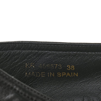 Saint Laurent Lambskin Monogram Espadrilles 38 Black 9 of 9