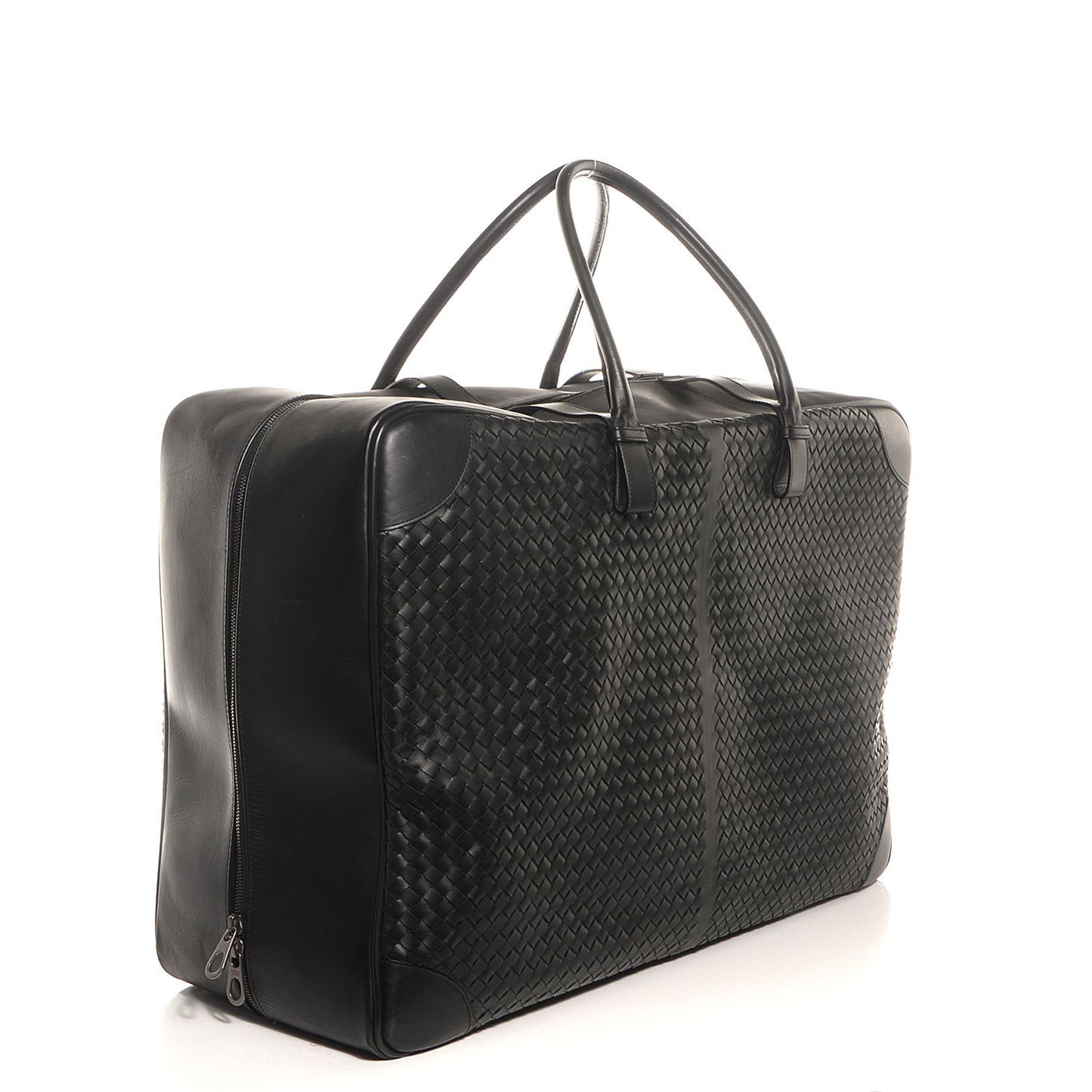 Nappa Intrecciato Luggage Travel Bag Nero Black