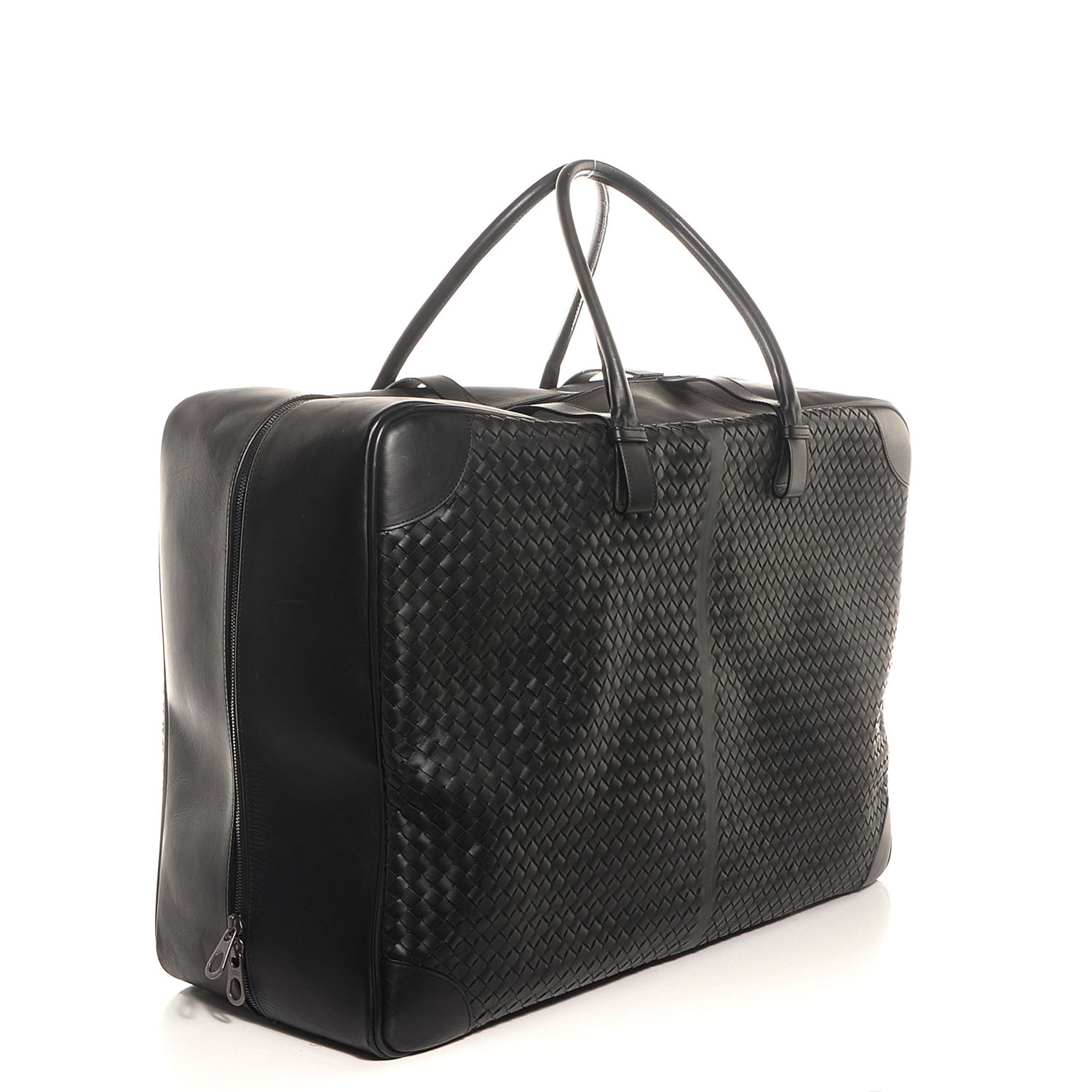 Bottega Veneta Nappa Intrecciato Luggage Travel Bag Nero Black 3 of 7