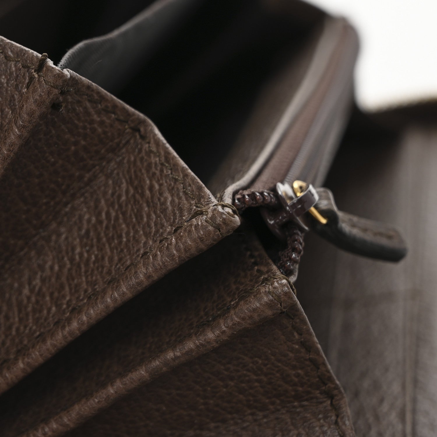 Gucci GG Supreme Monogram Web Ophidia Zip Around Wallet Brown 9 of 10