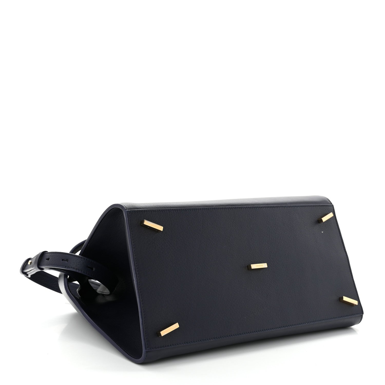 Salvatore Ferragamo Calfskin Small Hug Bag Midnight 4 of 12