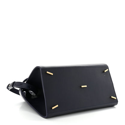 Salvatore Ferragamo Calfskin Small Hug Bag Midnight 4 of 12