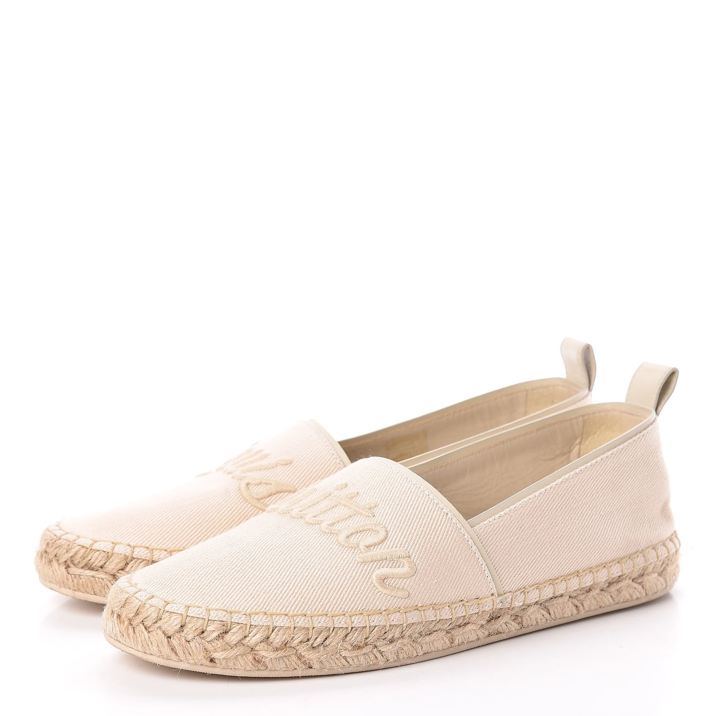 Canvas Waterfall Espadrille Flats 36 Ecru