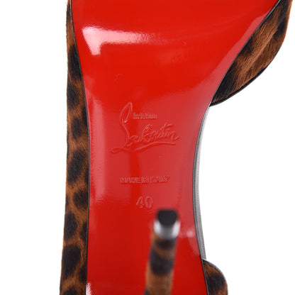 Christian Louboutin Pony Hair Dark Leopard Iriza 100 Pumps 40 Brown 7 of 9