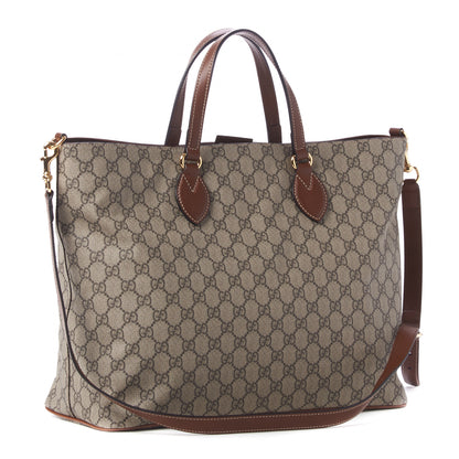 Gucci Soft GG Supreme Monogram Medium Crossbody Tote Beige Cuir 3 of 9
