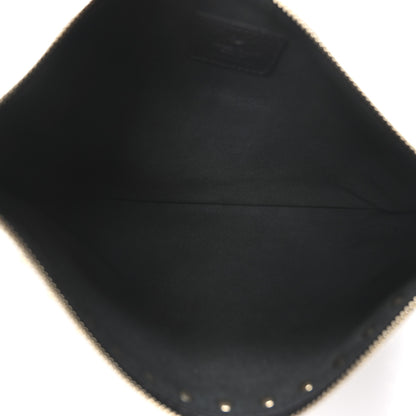 Valentino Garavani Calfskin Rockstud Zip Pouch Black Black 5 of 9