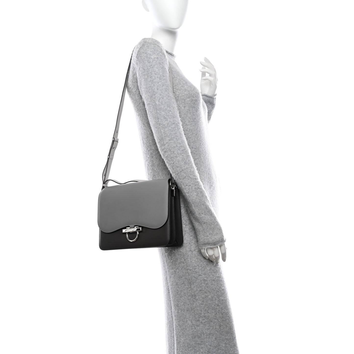 Calfskin Joanne Crossbody Flannel Fossil Grey