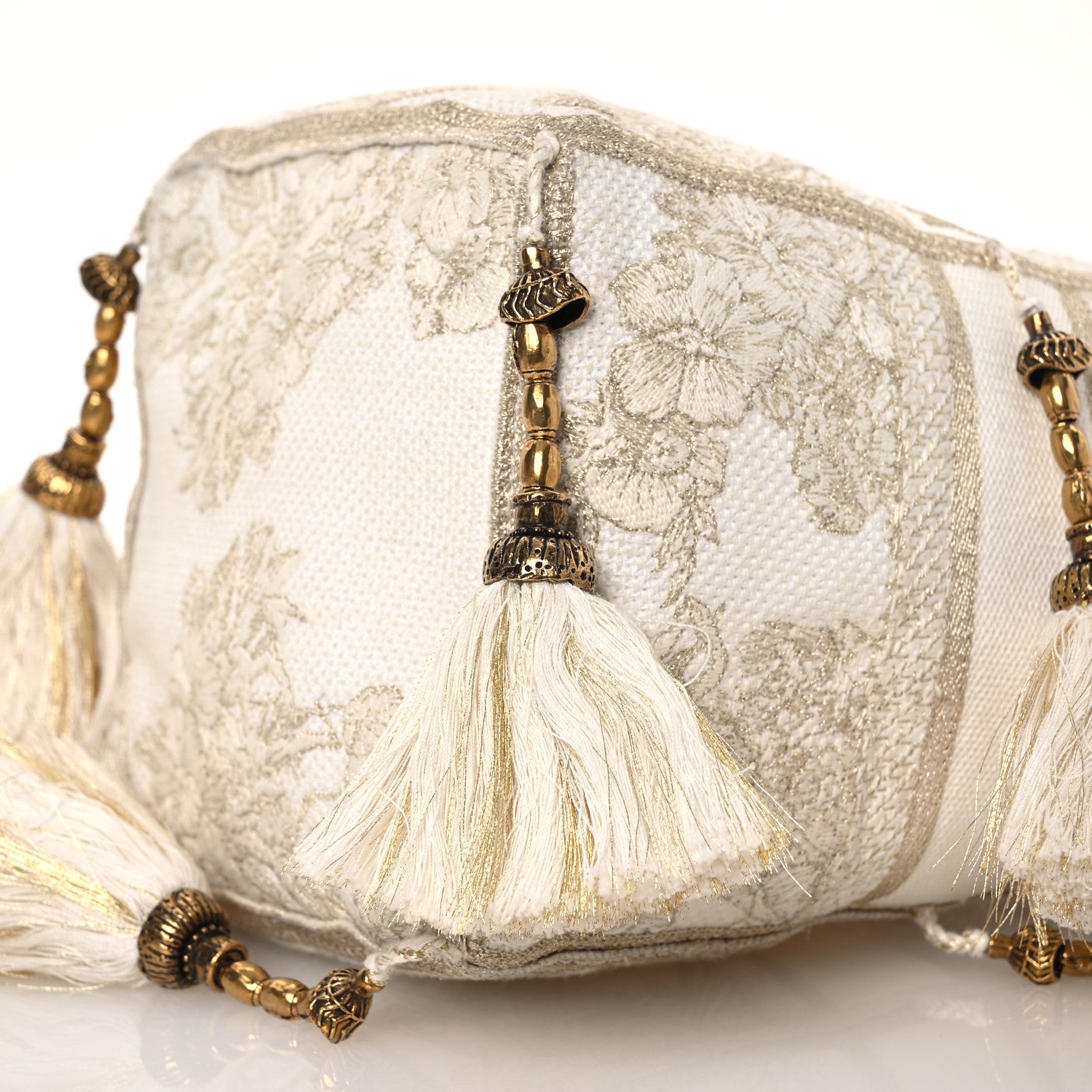 Christian Dior Canvas Embroidered Reve d'Infini Small D-Bubble Bucket Bag Gold 10 of 14