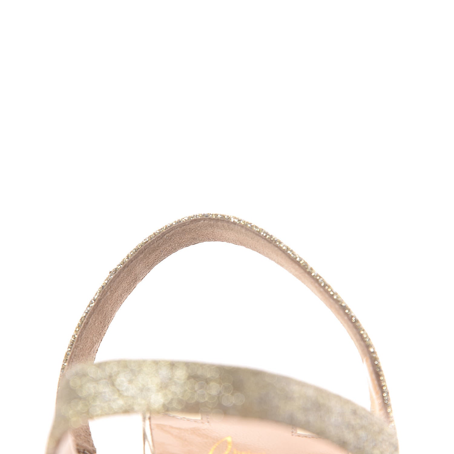 Christian Louboutin Glitter Specchio Vavazou 100 Strappy Sandals 38.5 Light Gold 9 of 9