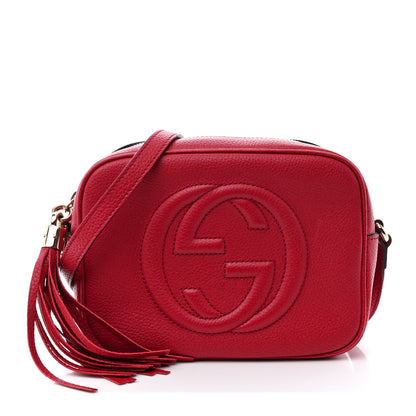 Gucci Pebbled Calfskin Small Soho Disco Bag Tabasco Red 1 of 10
