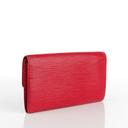 Louis Vuitton Epi Porte-Monnaie Credit Wallet Castillan Red 3 of 7