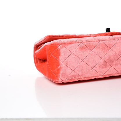 Chanel Velvet Quilted Medium Double Flap Coral 5 of 9