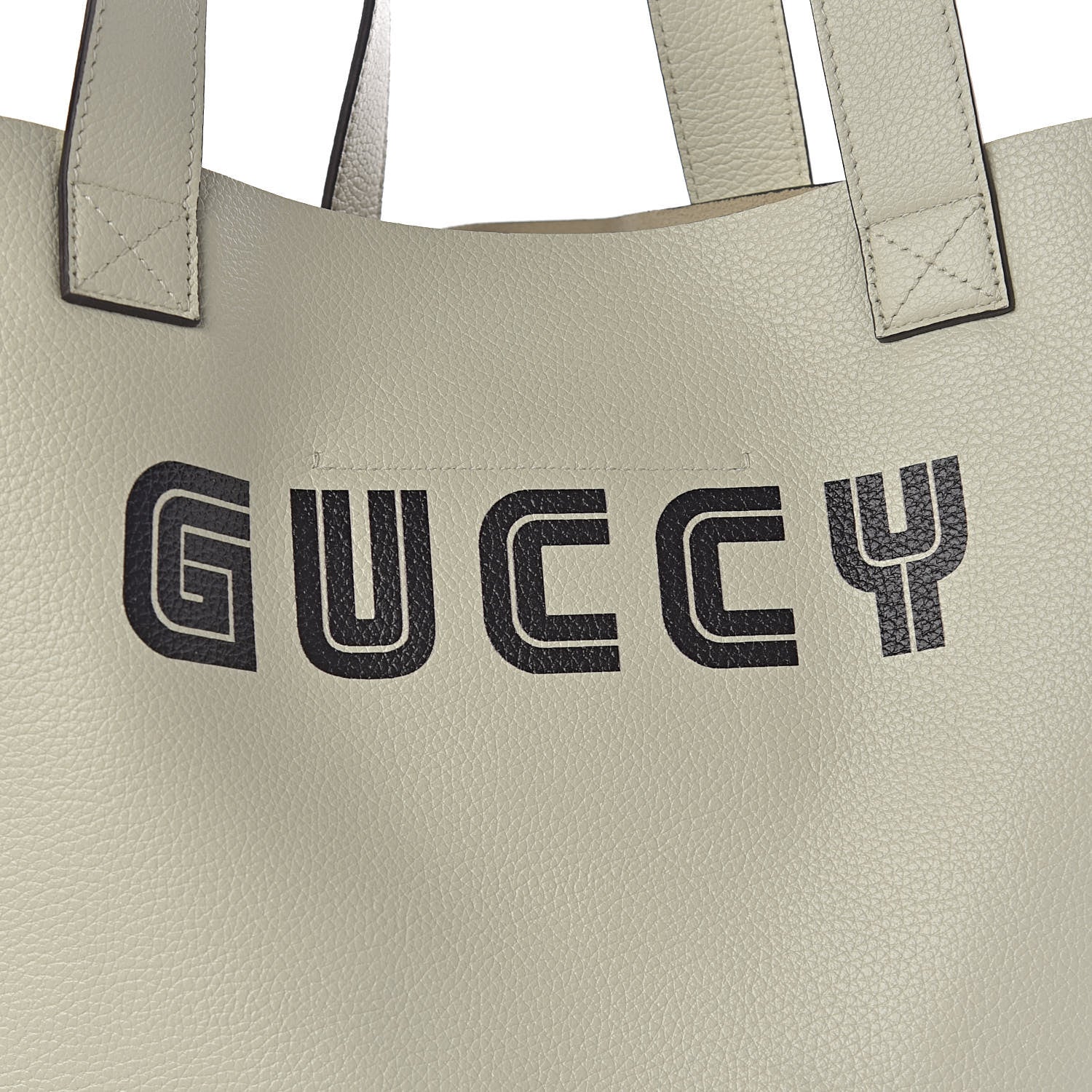 Gucci Calfskin Elton John Crocodile Rock Large Tote Off White 16 of 19