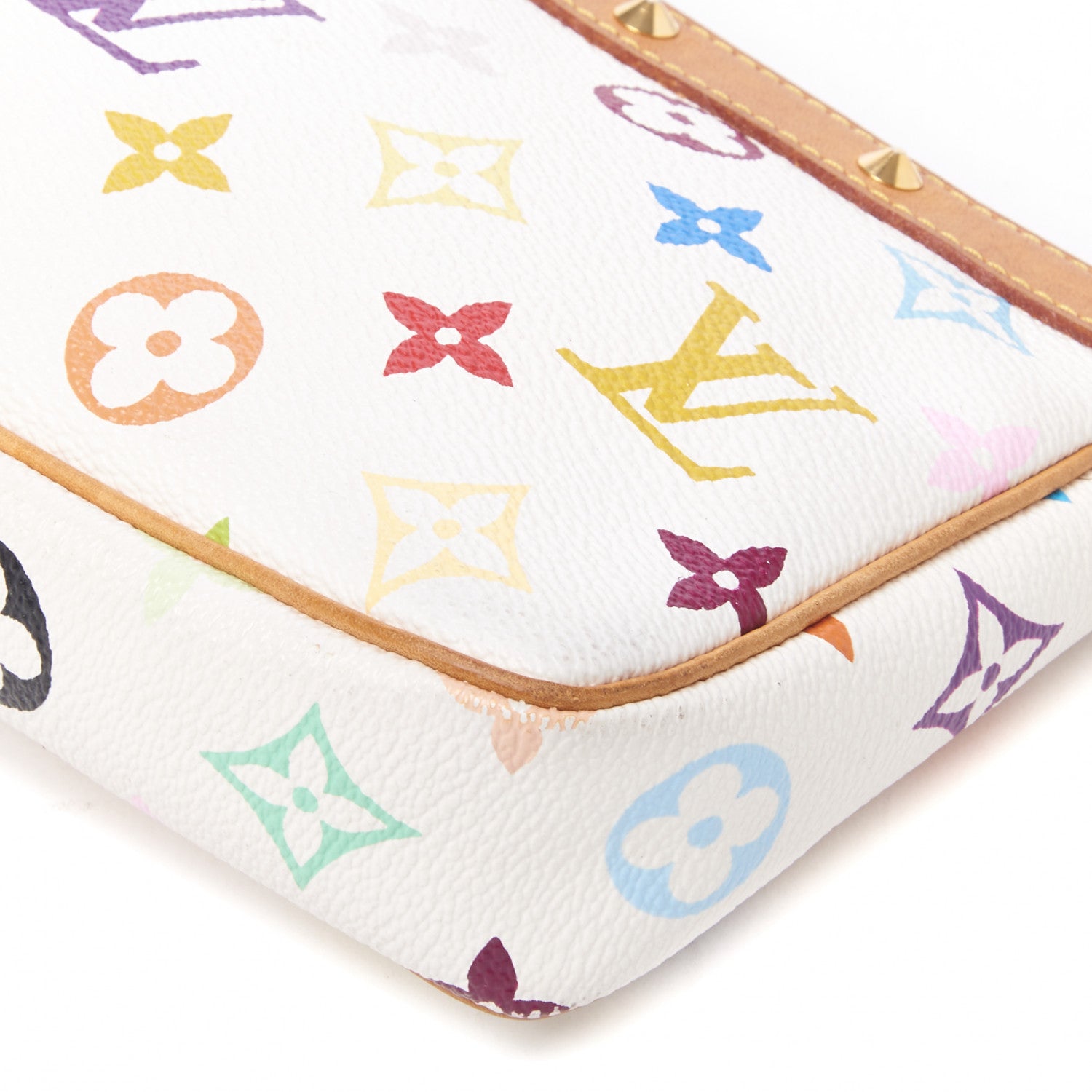 Louis Vuitton Monogram Multicolor Pochette Accessories White 4 of 7