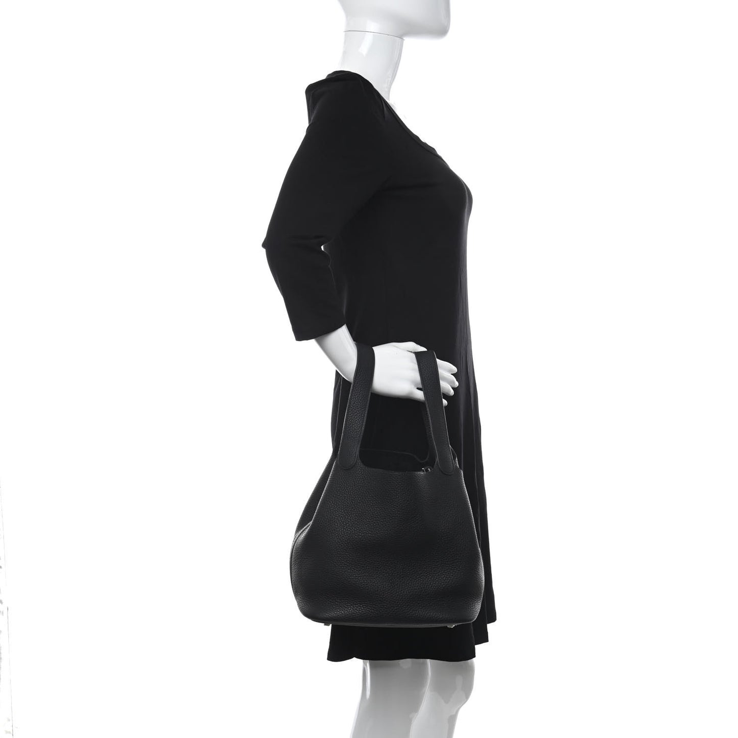Taurillon Clemence Picotin Lock 22 MM Black