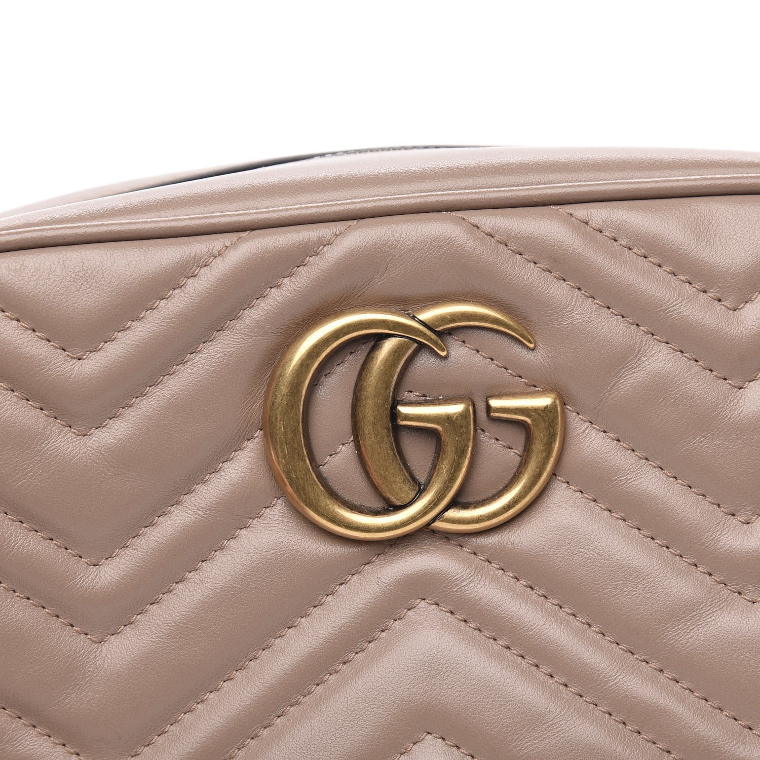 Gucci Calfskin Matelasse Small GG Marmont Chain Shoulder Bag Porcelain Rose 10 of 12