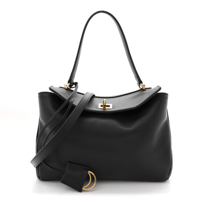 Balenciaga Natural Smooth Calfskin Small Rodeo Top Handle Handbag Black 1 of 10