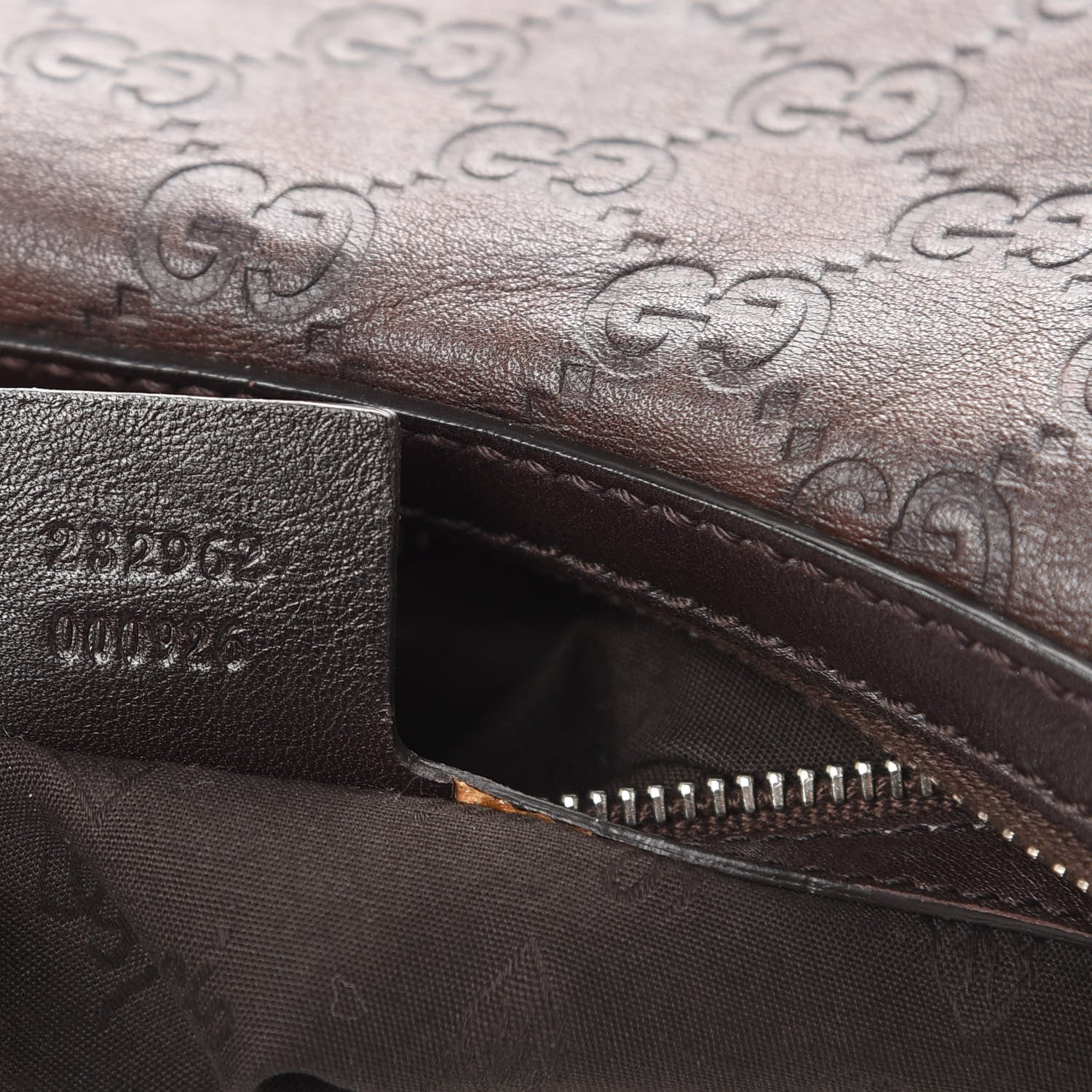 Gucci Guccissima Medium GG Twins Hobo Dark Brown 7 of 12