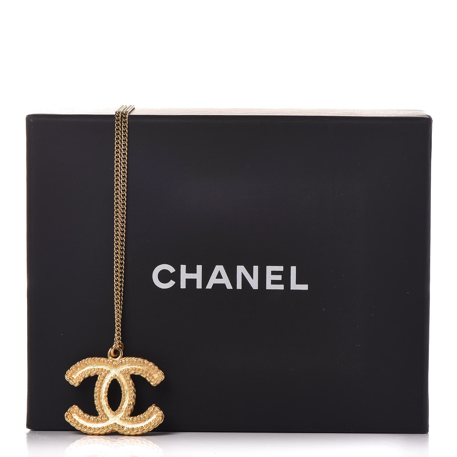 Chanel CC Necklace Matte Gold 5 of 5