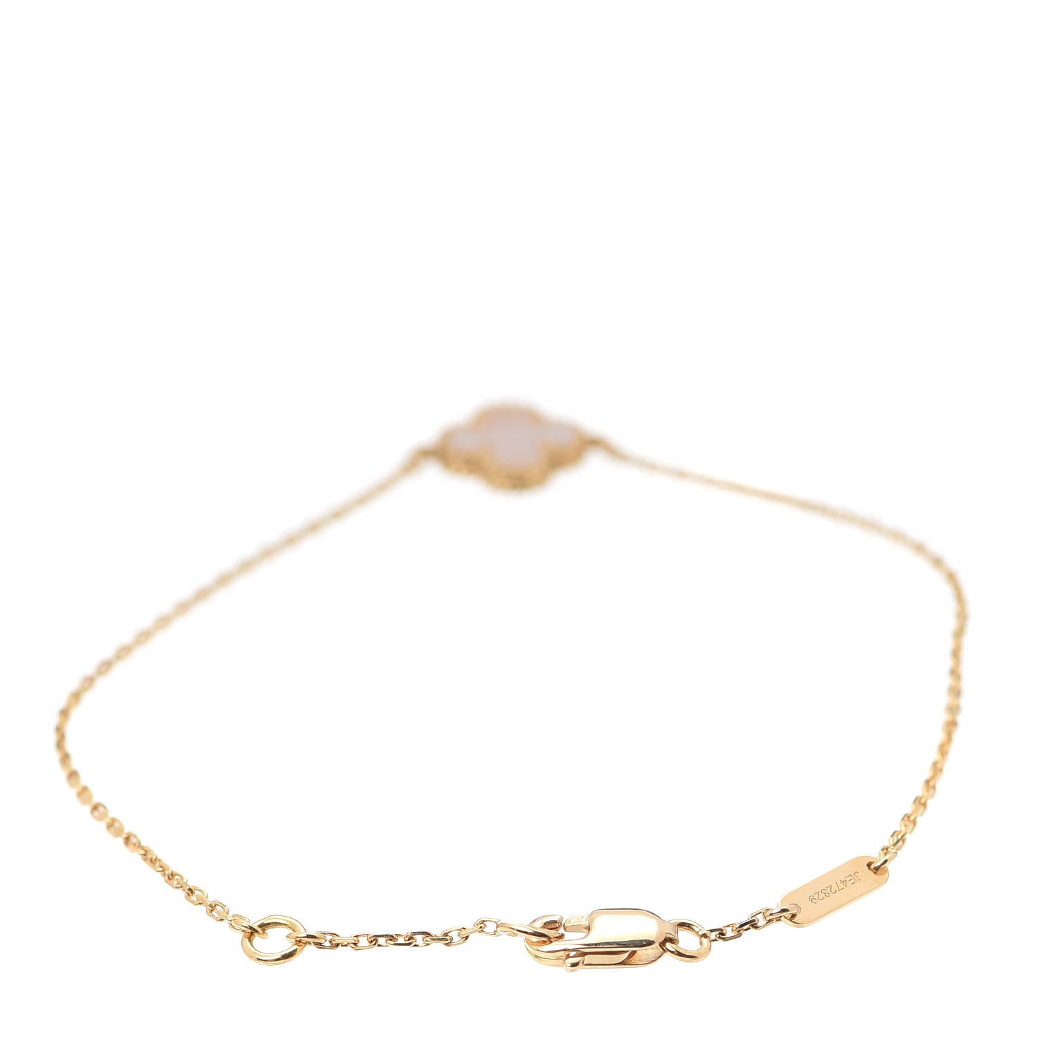 Van Cleef & Arpels 18K Yellow Gold Mother of Pearl Sweet Alhambra Bracelet 3 of 7