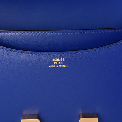 Hermes Tadelakt Constance 18 Bleu Electrique 6 of 12