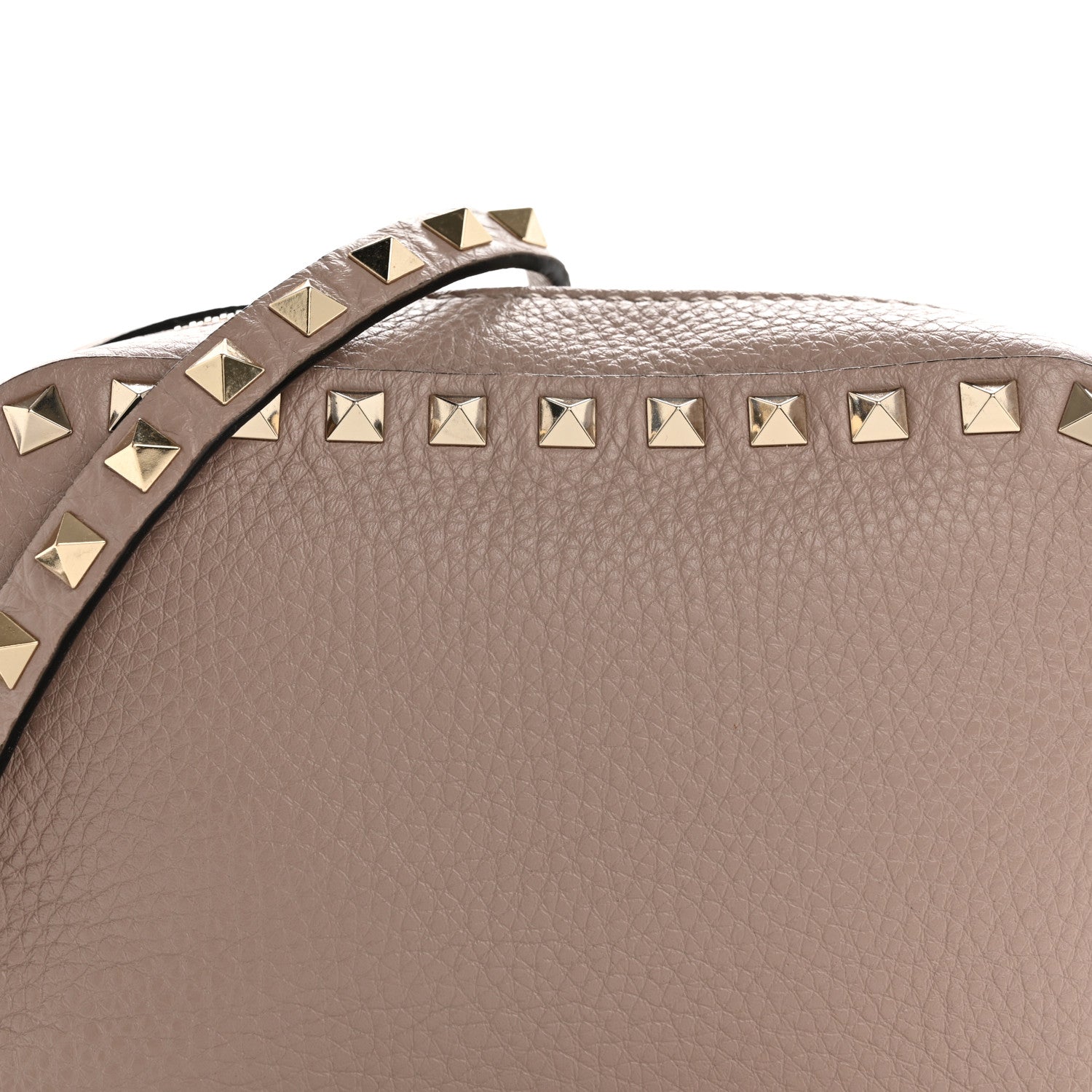 Valentino Garavani Pebbled Calfskin Rockstud Camera Crossbody Bag Poudre 7 of 12