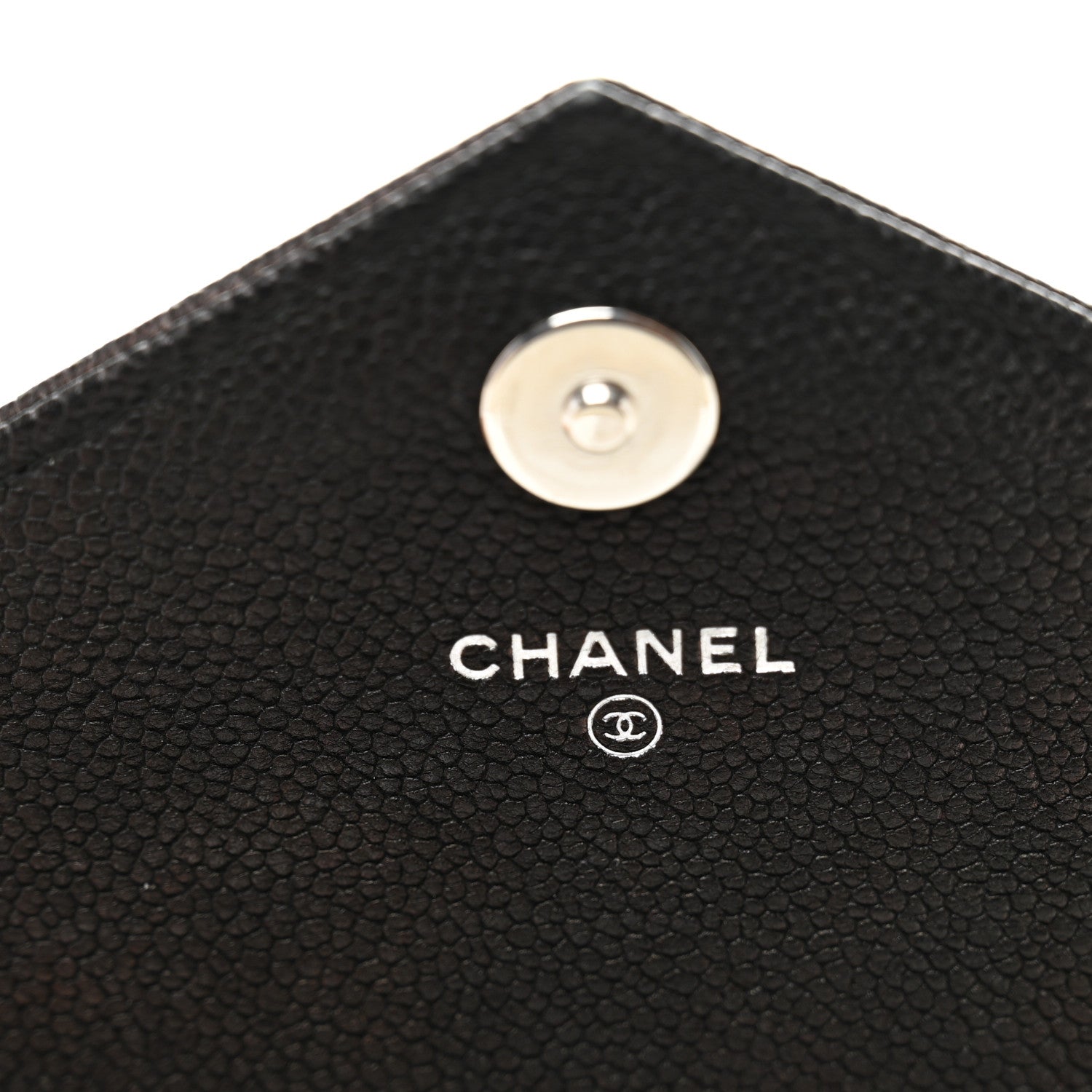 Chanel Goatskin Chevron Quilted Statement Wallet On Chain WOC Black 6 of 11