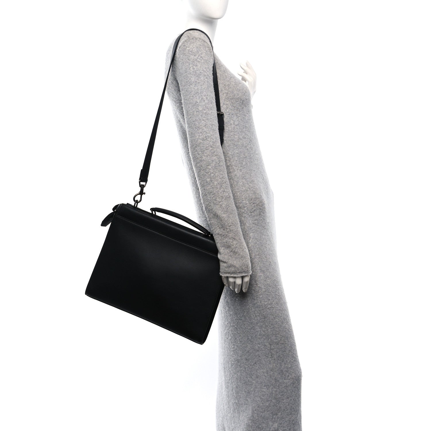 Fendi Vitello Grace Opaco Metal Monster Eyes Large Peekaboo