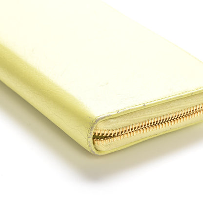 Balenciaga Agneau Giant 12 Gold Hardware Continental Zip Around Wallet Jaune Citronnade 11 of 12