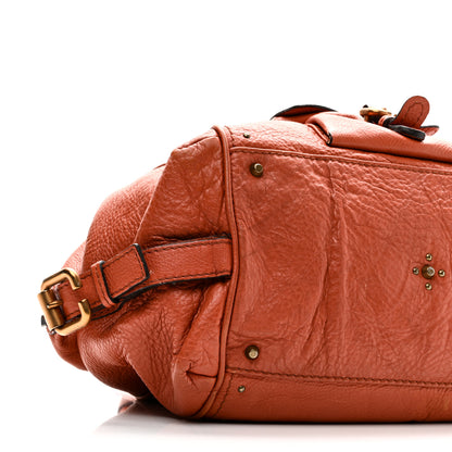 Chloe Calfskin Paddington Front Pocket Tote Whiskey 8 of 9