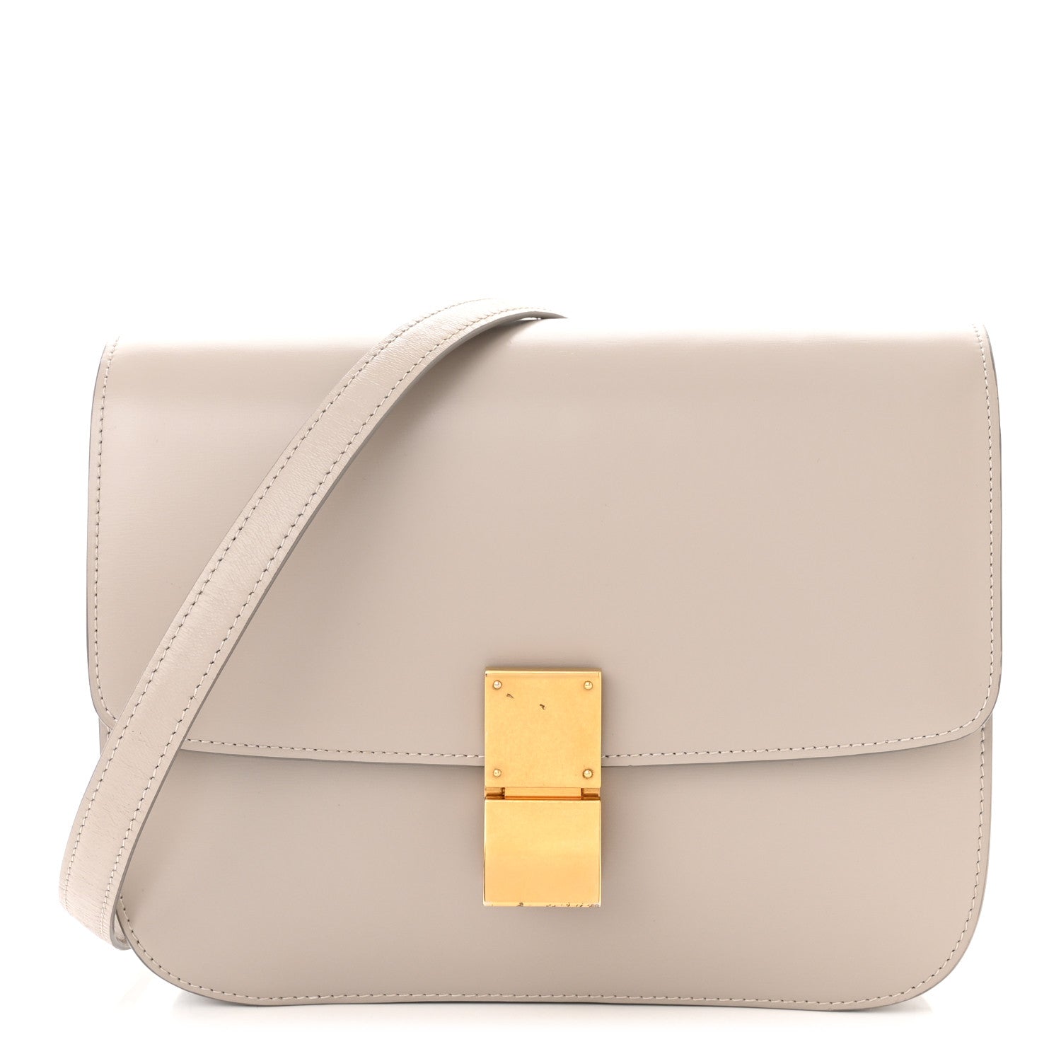 Celine Box Calfskin Medium Classic Box Flap Bag Clay 1 of 12
