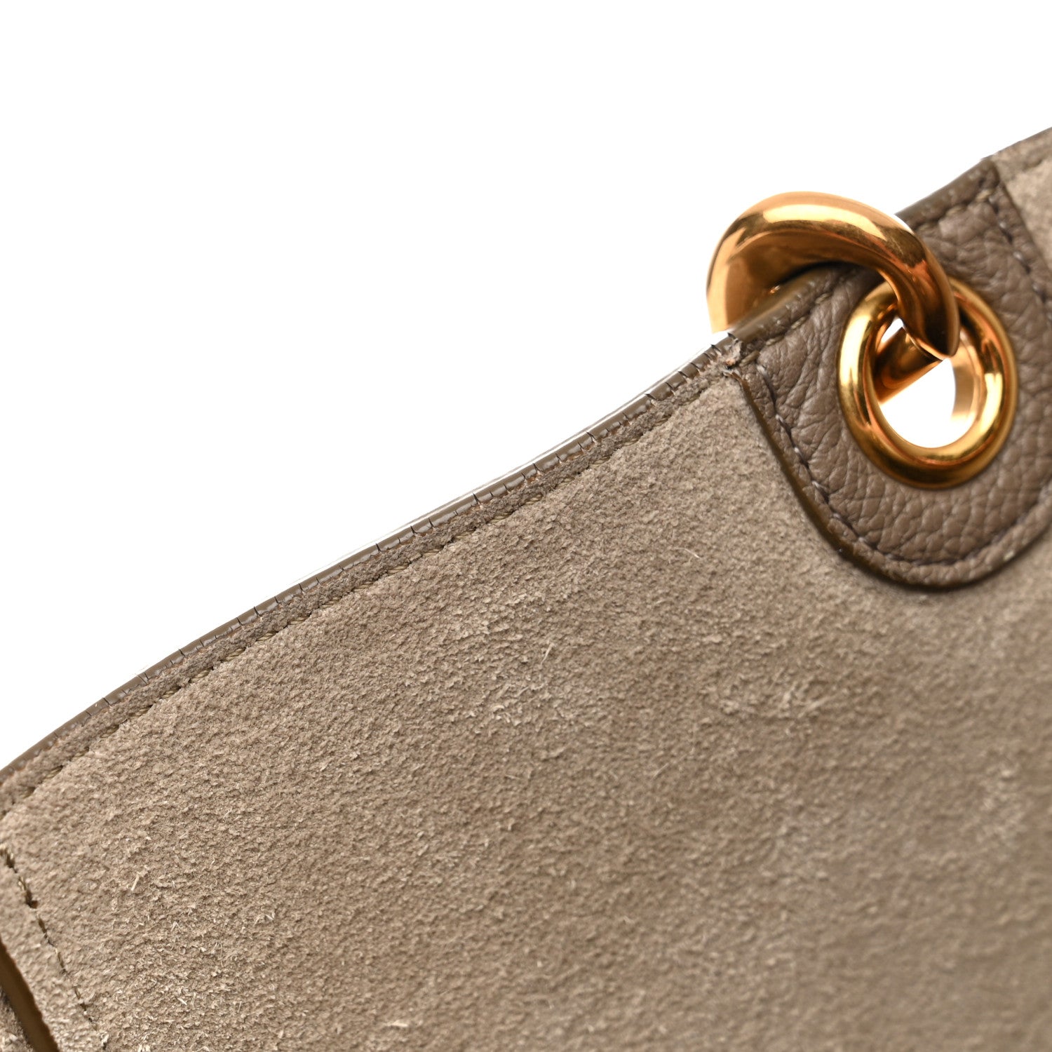 Celine Soft Grained Calfskin Sangle Bucket Bag Taupe 13 of 14