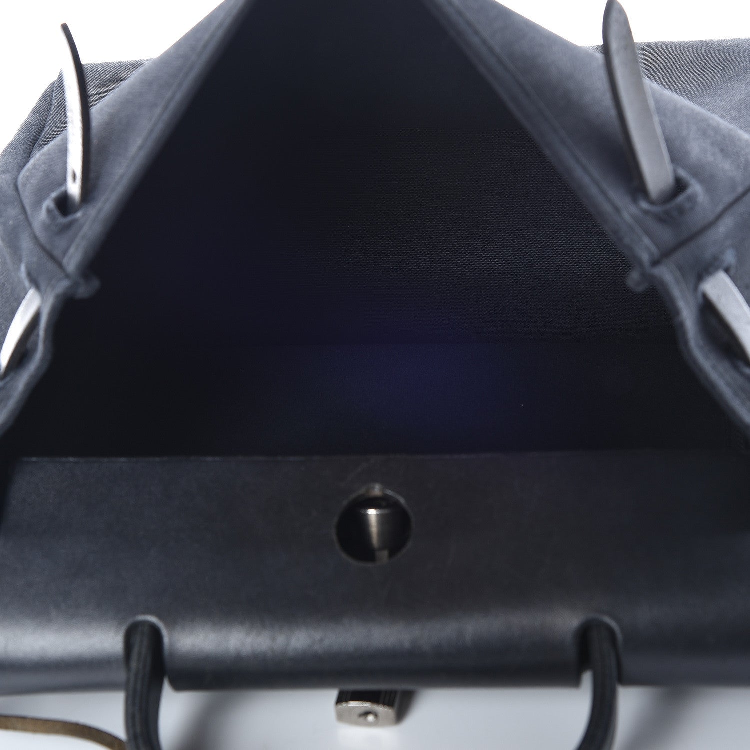 Hermes Toile Vache Calfskin Herbag 30 PM Black 7 of 22
