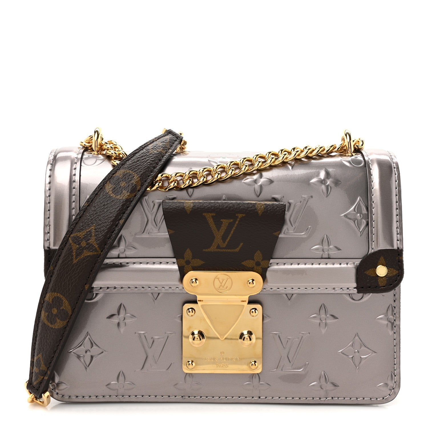 Louis Vuitton Vernis Epi Monogram Wynwood Metallic Taupe Grey 1 of 9