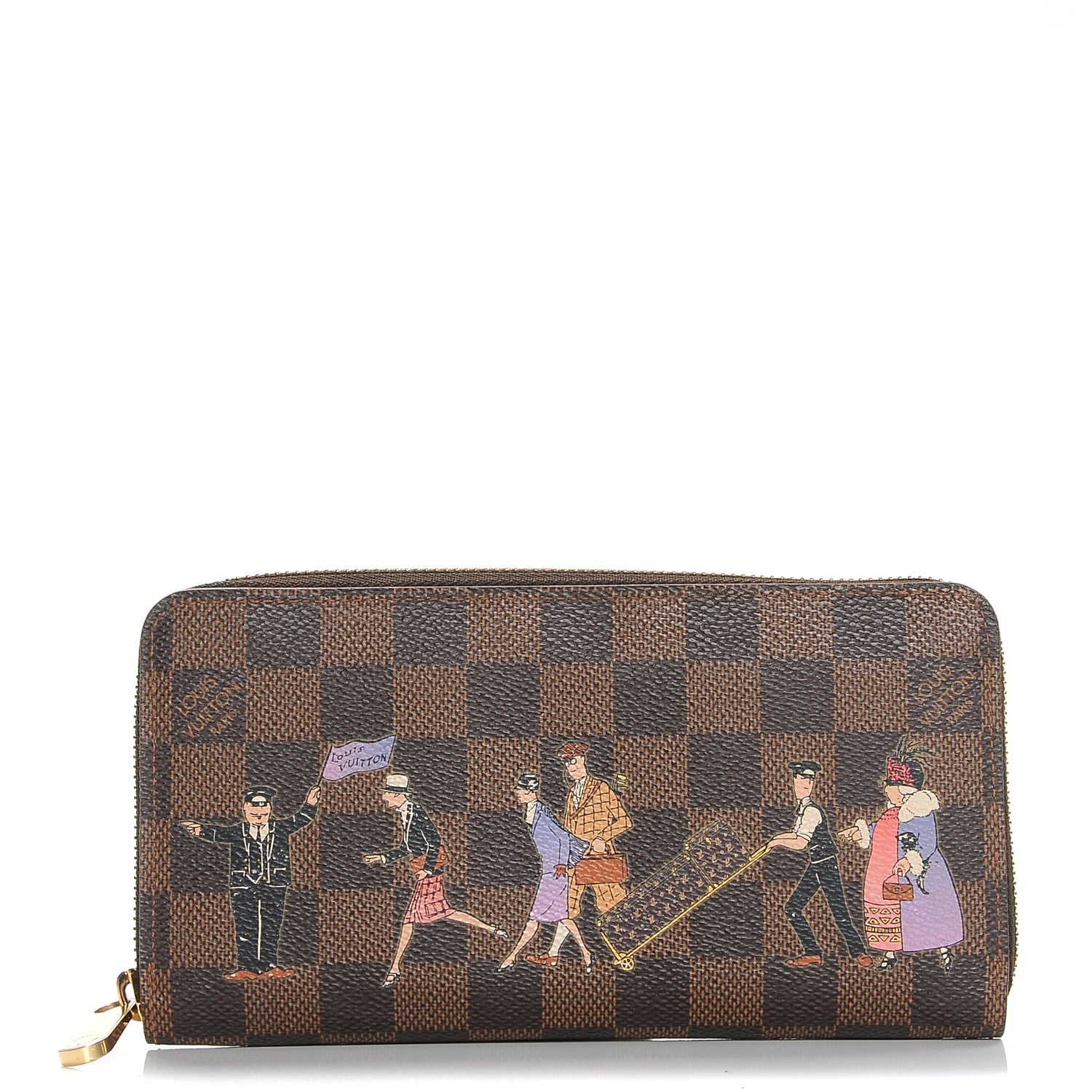 Louis Vuitton Damier Ebene Illustre Zippy Wallet Violet 1 of 8