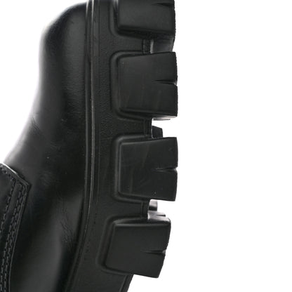 Prada Spazzolato Rois Re-Nylon Metal Triangle Logo Mens Monolith Pouch Pocket 60mm Combat Boots 7 Black 12 of 15