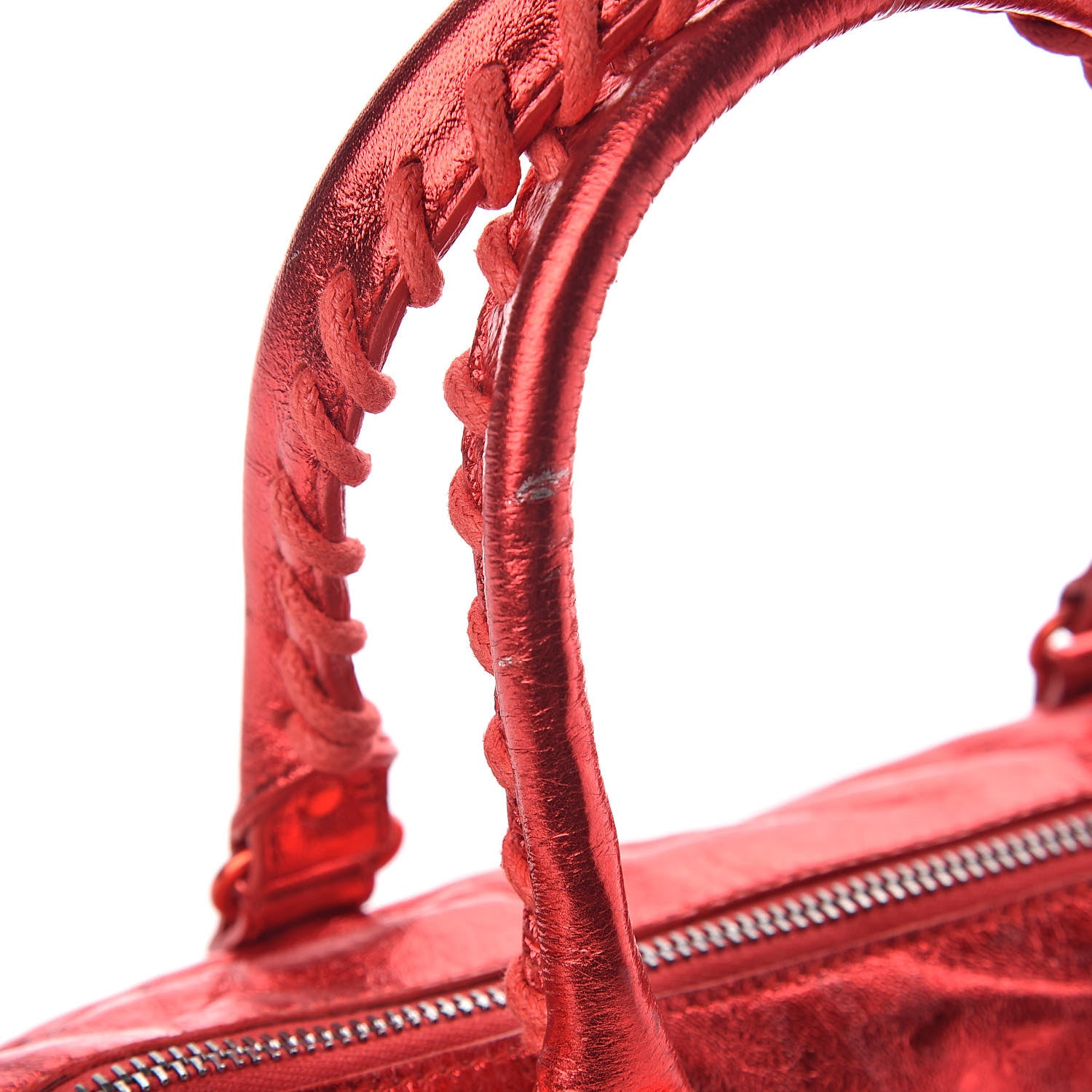 Balenciaga Metallic Agneau Classic Hardware Twiggy Red 9 of 12