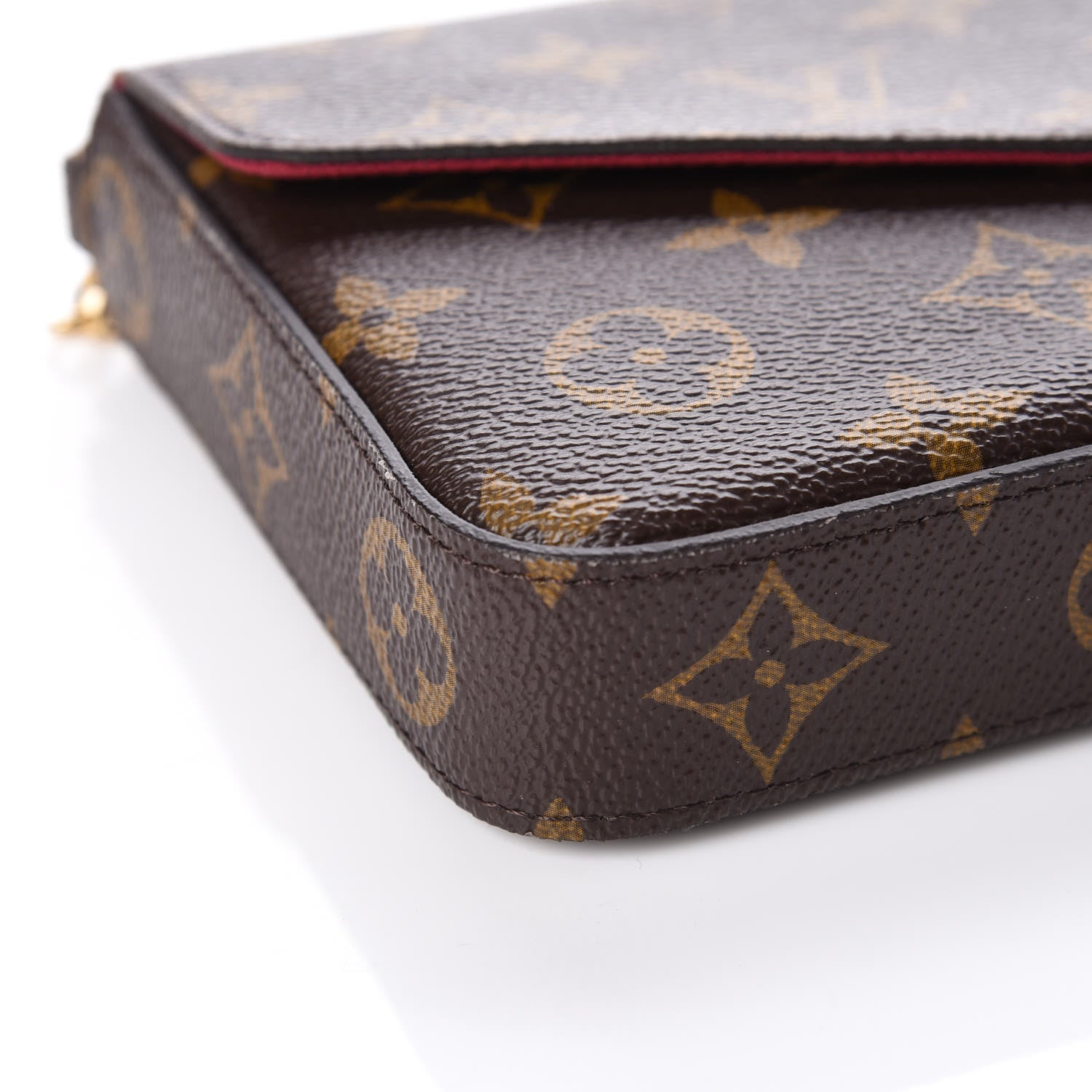 Louis Vuitton Monogram Pochette Felicie Chain Wallet Fuchsia 20 of 23