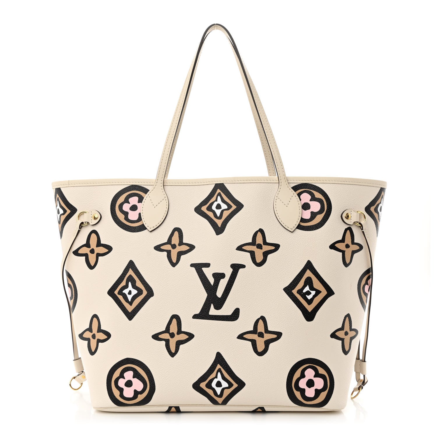 Louis Vuitton Monogram Giant Wild at Heart Neverfull MM Creme 1 of 10